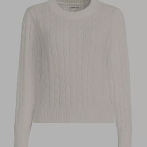 NWOT Lands' End Women's Drifter Cream Cable Knit Sweater